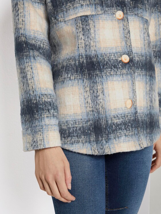 Karierte Hemdjacke - Frauen - stone blue beige check Karierte Hemdjacke - Frauen - stone blue beige check - 10 - TOM TAILOR Denim