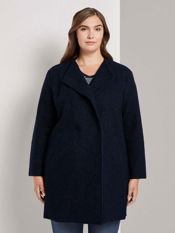 Zweireiher Bouclé-Mantel - Frauen - Sky Captain Blue Zweireiher Bouclé-Mantel - Frauen - Sky Captain Blue - 1 - My True Me