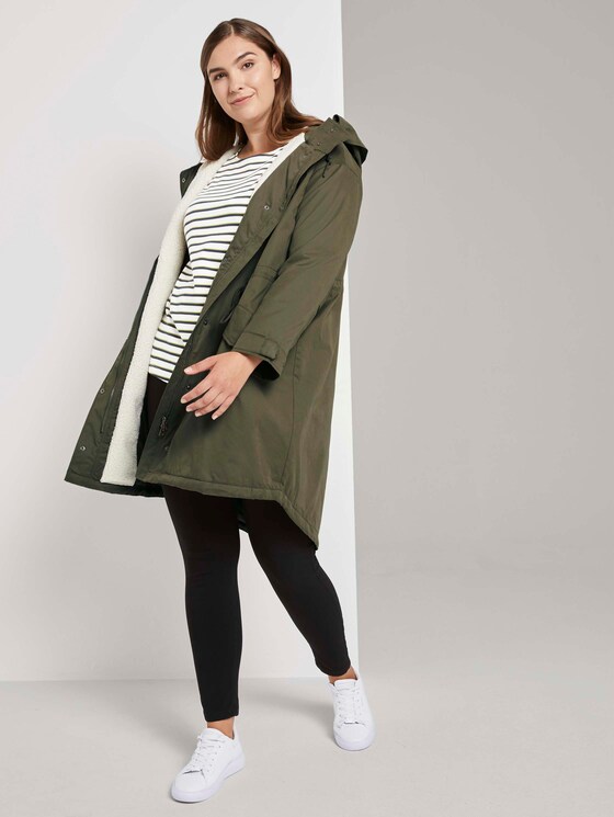Winterparka mit Kapuze - Frauen - Olive Night Green Winterparka mit Kapuze - Frauen - Olive Night Green - 3 - My True Me