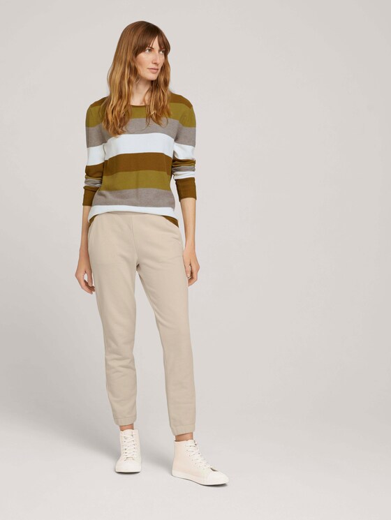 Strukturierter Pullover - Frauen - green block stripe Strukturierter Pullover - Frauen - green block stripe - 3 - TOM TAILOR