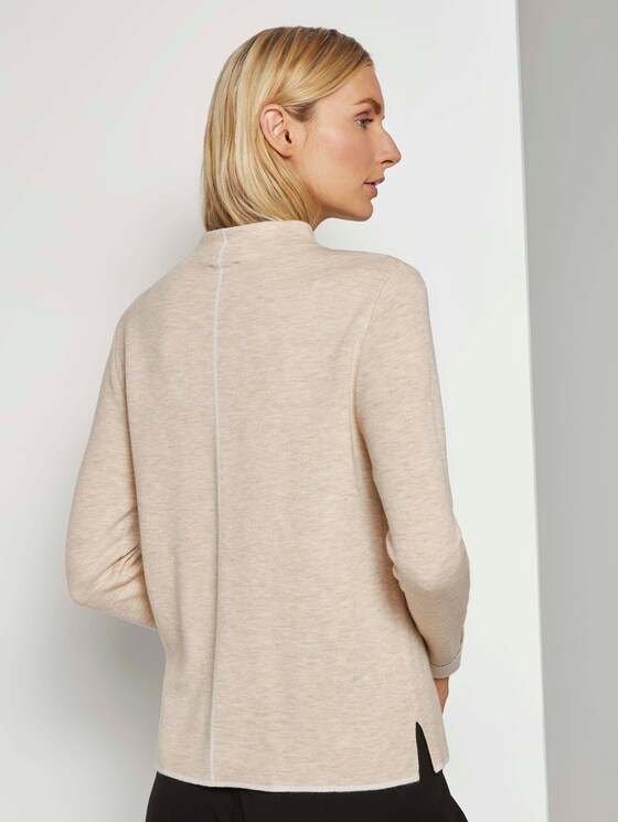 Doppelseitiger Strickpullover - Frauen - desert sand melange Doppelseitiger Strickpullover - Frauen - desert sand melange - 2 - TOM TAILOR