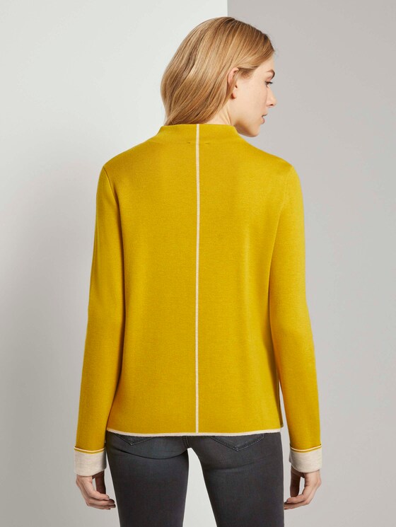 Doppelseitiger Strickpullover - Frauen - california sand yellow Doppelseitiger Strickpullover - Frauen - california sand yellow - 2 - TOM TAILOR