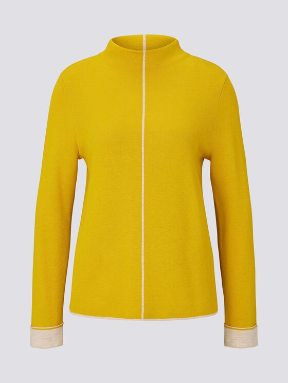 Doppelseitiger Strickpullover - Frauen - california sand yellow Doppelseitiger Strickpullover - Frauen - california sand yellow - 7 - TOM TAILOR