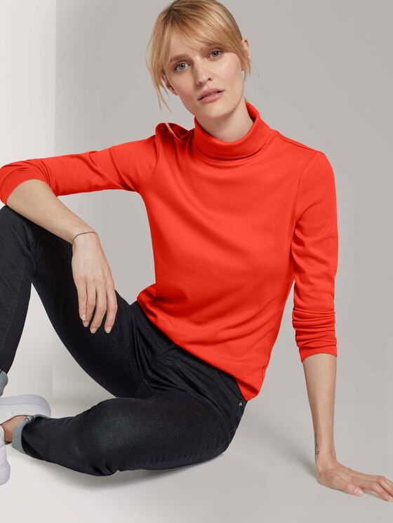 Basic Rollkragenshirt - Frauen - Strong Red Basic Rollkragenshirt - Frauen - Strong Red - 5 - TOM TAILOR