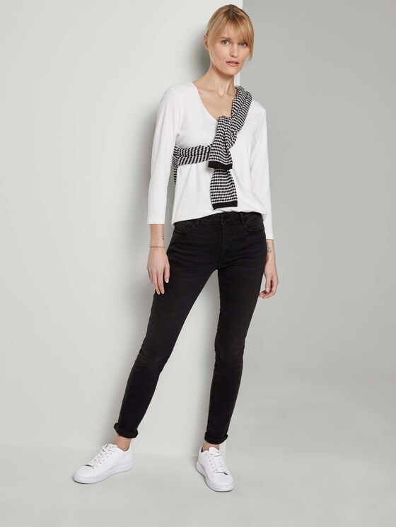 Basic Shirt mit 3/4-Arm - Frauen - Whisper White Basic Shirt mit 3/4-Arm - Frauen - Whisper White - 3 - TOM TAILOR
