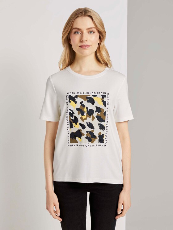 T-Shirt mit Print - Frauen - Whisper White T-Shirt mit Print - Frauen - Whisper White - 1 - TOM TAILOR