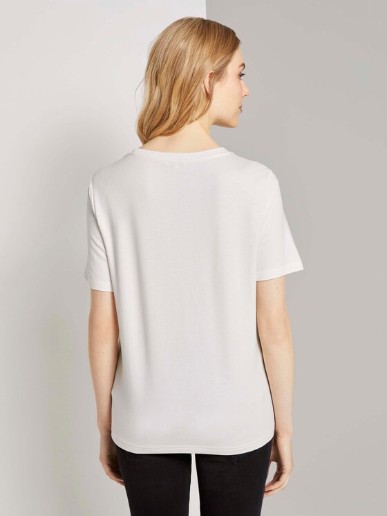 T-Shirt mit Print - Frauen - Whisper White T-Shirt mit Print - Frauen - Whisper White - 2 - TOM TAILOR