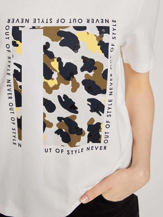 T-Shirt mit Print - Frauen - Whisper White T-Shirt mit Print - Frauen - Whisper White - 9 - TOM TAILOR
