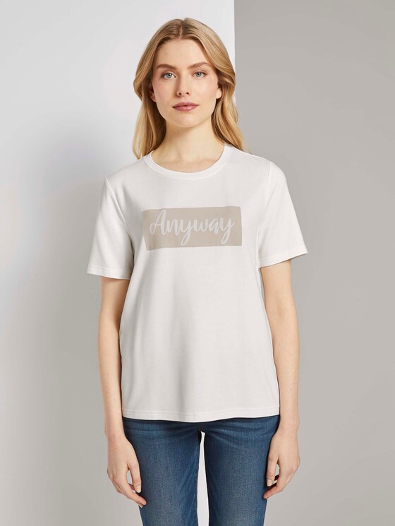 T-Shirt mit Print - Frauen - Off White T-Shirt mit Print - Frauen - Off White - 1 - TOM TAILOR