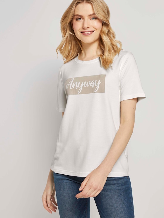 T-Shirt mit Print - Frauen - Off White T-Shirt mit Print - Frauen - Off White - 5 - TOM TAILOR