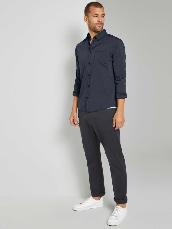Gemustertes Slim Stretch-Hemd - Männer - navy stripe Gemustertes Slim Stretch-Hemd - Männer - navy stripe - 3 - TOM TAILOR