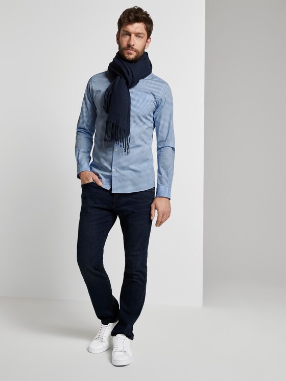 Gemustertes Slim Stretch-Hemd - Männer - light blue mini vichy check Gemustertes Slim Stretch-Hemd - Männer - light blue mini vichy check - 3 - TOM TAILOR