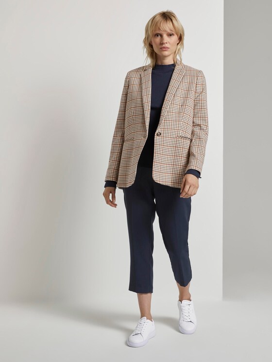 Ribbed long-sleeved top with a stand-up collar - Women - Sky Captain Blue Ribbed long-sleeved top with a stand-up collar - Women - Sky Captain Blue - 3 - Mine to five
