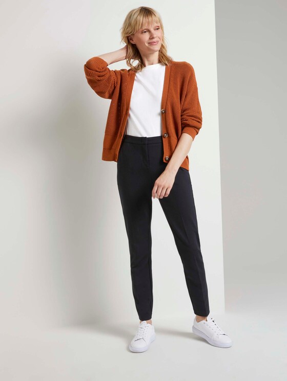 Lockerer Cardigan mit V-Ausschnitt - Frauen - Baked Ginger Orange Lockerer Cardigan mit V-Ausschnitt - Frauen - Baked Ginger Orange - 3 - Mine to five