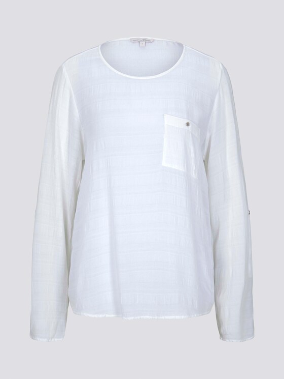 Tunika Bluse mit Brusttasche - Frauen - Off White Tunika Bluse mit Brusttasche - Frauen - Off White - 7 - TOM TAILOR Denim