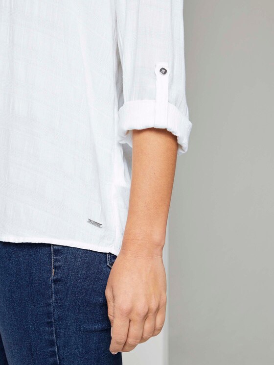 Tunika Bluse mit Brusttasche - Frauen - Off White Tunika Bluse mit Brusttasche - Frauen - Off White - 9 - TOM TAILOR Denim