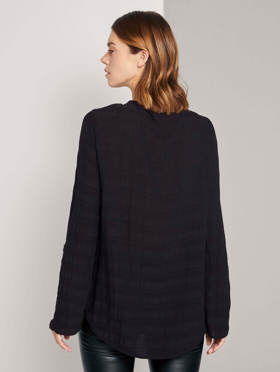 Tunika Bluse mit Brusttasche - Frauen - Deep Black Tunika Bluse mit Brusttasche - Frauen - Deep Black - 2 - TOM TAILOR Denim