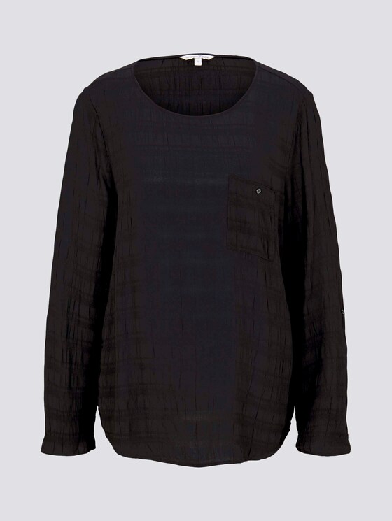 Tunika Bluse mit Brusttasche - Frauen - Deep Black Tunika Bluse mit Brusttasche - Frauen - Deep Black - 7 - TOM TAILOR Denim