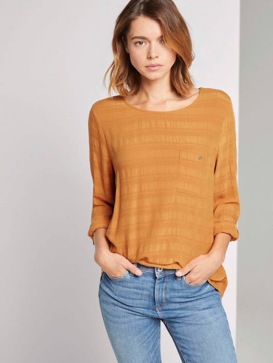 Tunika Bluse mit Brusttasche - Frauen - orange yellow Tunika Bluse mit Brusttasche - Frauen - orange yellow - 5 - TOM TAILOR Denim