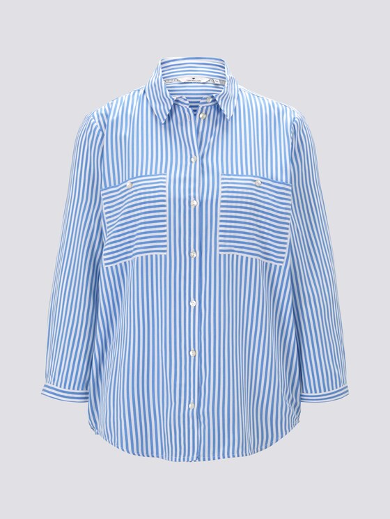 Gestreifte Hemdbluse - Frauen - stripe vertical blue Gestreifte Hemdbluse - Frauen - stripe vertical blue - 7 - TOM TAILOR