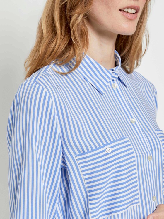 Gestreifte Hemdbluse - Frauen - stripe vertical blue Gestreifte Hemdbluse - Frauen - stripe vertical blue - 9 - TOM TAILOR