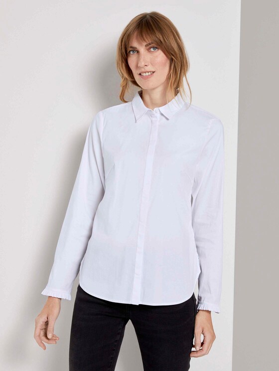 Hemdbluse mit Rüschendetail - Frauen - White Hemdbluse mit Rüschendetail - Frauen - White - 1 - TOM TAILOR