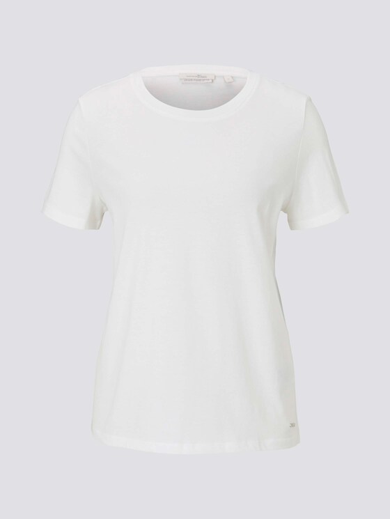 Lockeres Basic-T-Shirt - Frauen - Off White Lockeres Basic-T-Shirt - Frauen - Off White - 7 - TOM TAILOR Denim