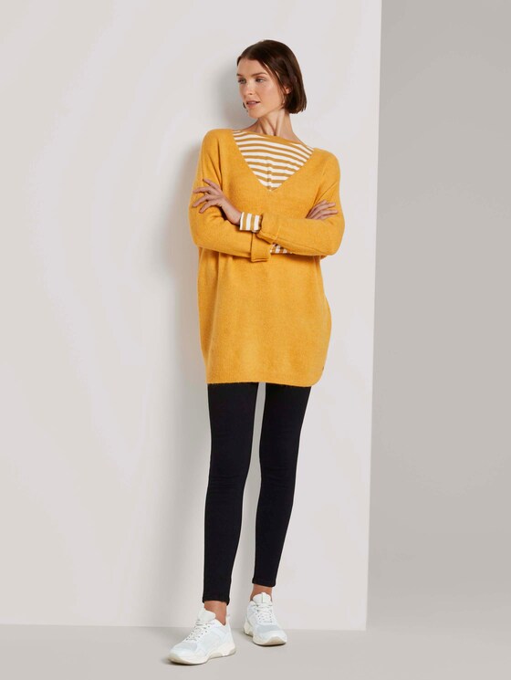 Striped long-sleeved shirt - Women - yellow white stripe Striped long-sleeved shirt - Women - yellow white stripe - 3 - TOM TAILOR Denim