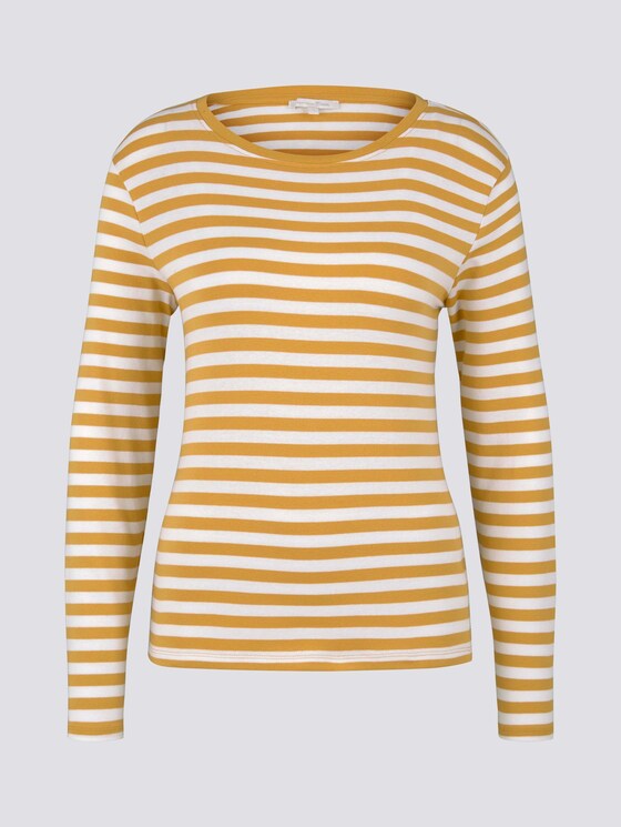Striped long-sleeved shirt - Women - yellow white stripe Striped long-sleeved shirt - Women - yellow white stripe - 7 - TOM TAILOR Denim