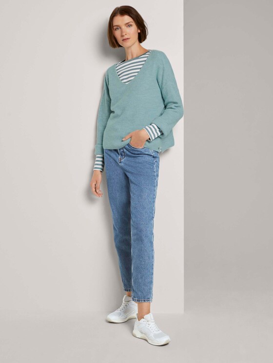 Gestreiftes Langarmshirt - Frauen - mineral white stripe Gestreiftes Langarmshirt - Frauen - mineral white stripe - 3 - TOM TAILOR Denim