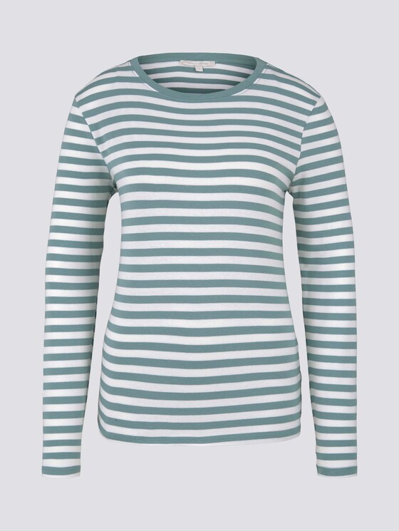 Gestreiftes Langarmshirt - Frauen - mineral white stripe Gestreiftes Langarmshirt - Frauen - mineral white stripe - 7 - TOM TAILOR Denim