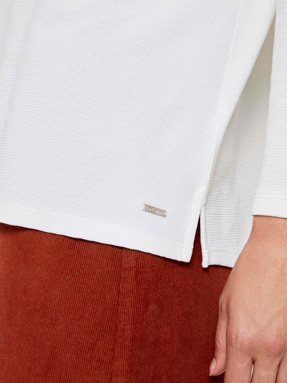 Strukturiertes Boxy-Shirt - Frauen - Off White Strukturiertes Boxy-Shirt - Frauen - Off White - 10 - TOM TAILOR Denim