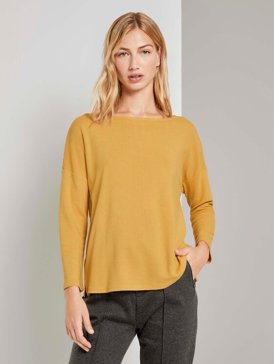 Strukturiertes Boxy-Shirt - Frauen - Indian Spice Yellow Strukturiertes Boxy-Shirt - Frauen - Indian Spice Yellow - 1 - TOM TAILOR Denim