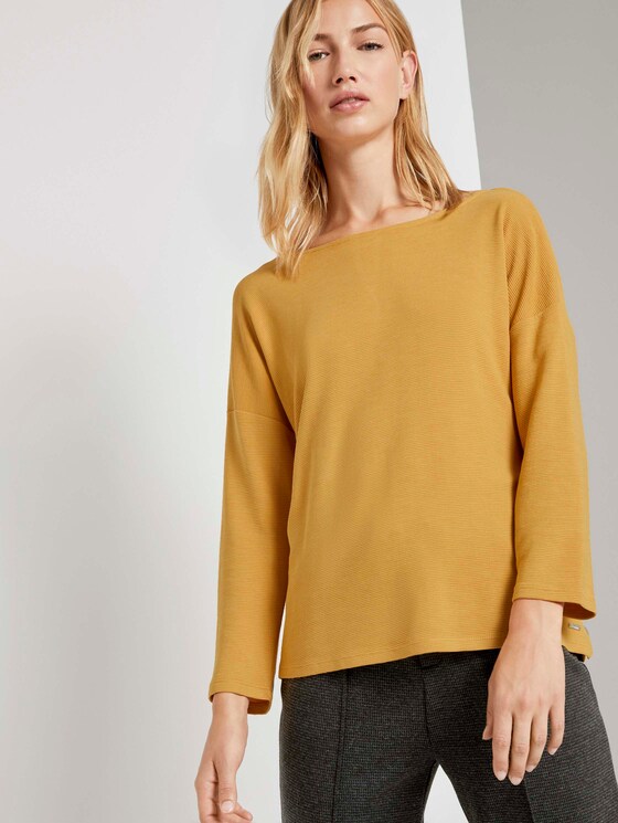 Strukturiertes Boxy-Shirt - Frauen - Indian Spice Yellow Strukturiertes Boxy-Shirt - Frauen - Indian Spice Yellow - 5 - TOM TAILOR Denim
