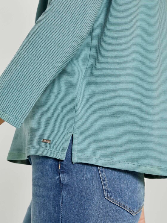 Strukturiertes Boxy-Shirt - Frauen - Mineral Stone Blue Strukturiertes Boxy-Shirt - Frauen - Mineral Stone Blue - 10 - TOM TAILOR Denim