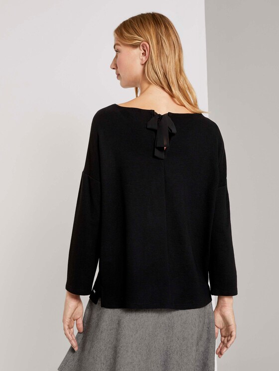 Strukturiertes Boxy-Shirt - Frauen - Deep Black Strukturiertes Boxy-Shirt - Frauen - Deep Black - 2 - TOM TAILOR Denim