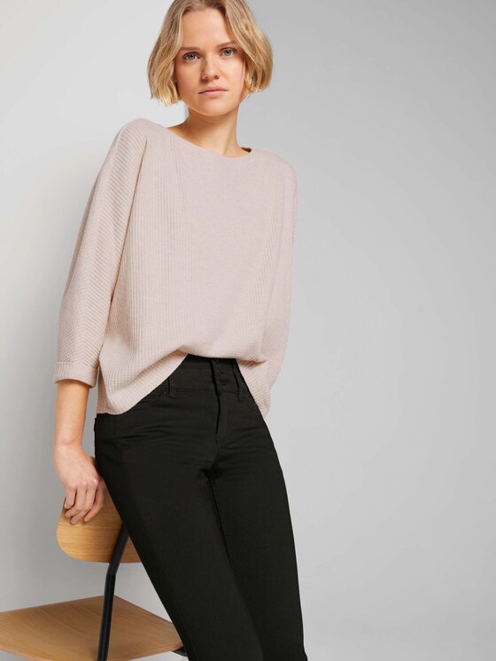 T-Shirt mit Fledermausärmeln - Frauen - creme beige melange T-Shirt mit Fledermausärmeln - Frauen - creme beige melange - 5 - TOM TAILOR Denim