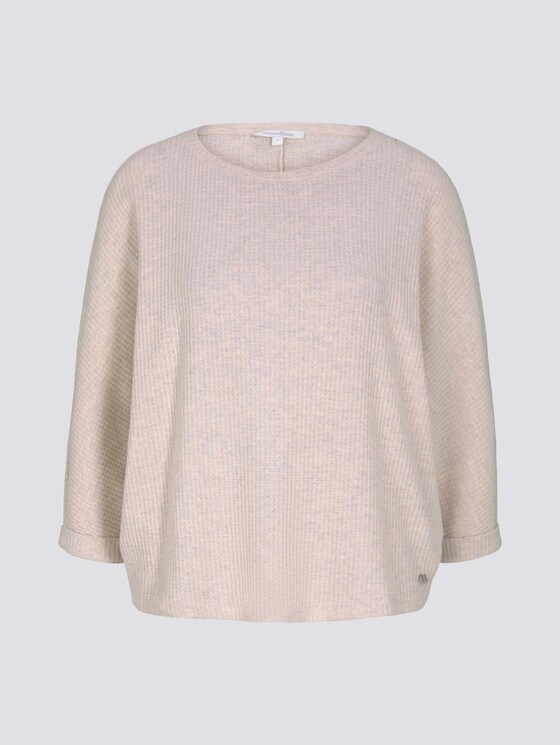 T-Shirt mit Fledermausärmeln - Frauen - creme beige melange T-Shirt mit Fledermausärmeln - Frauen - creme beige melange - 7 - TOM TAILOR Denim