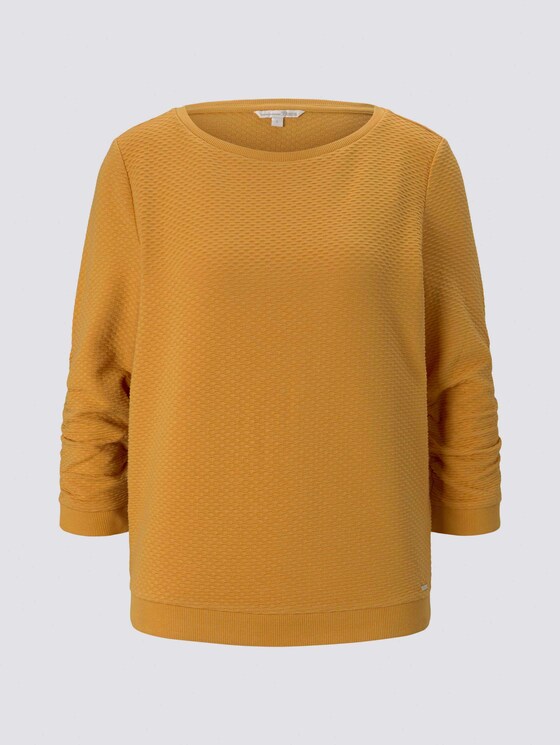 Strukturiertes Sweatshirt - Frauen - Indian Spice Yellow Strukturiertes Sweatshirt - Frauen - Indian Spice Yellow - 7 - TOM TAILOR Denim