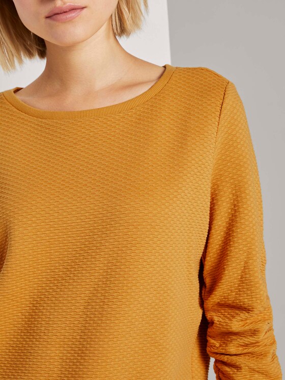 Strukturiertes Sweatshirt - Frauen - Indian Spice Yellow Strukturiertes Sweatshirt - Frauen - Indian Spice Yellow - 9 - TOM TAILOR Denim