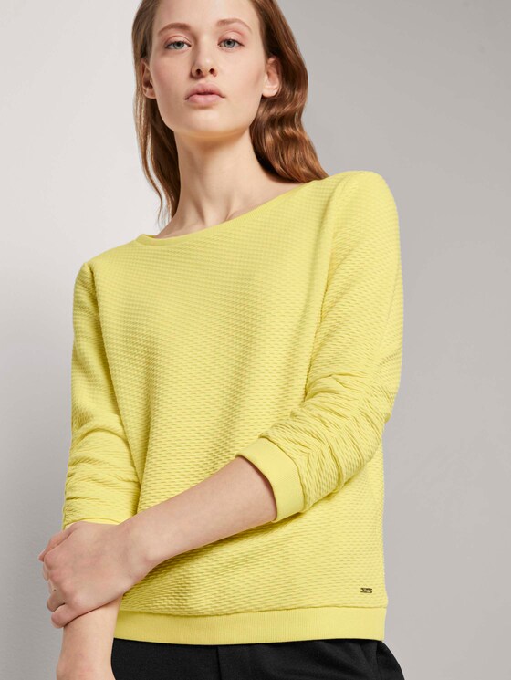Strukturiertes Sweatshirt - Frauen - honey popcorn Strukturiertes Sweatshirt - Frauen - honey popcorn - 9 - TOM TAILOR Denim