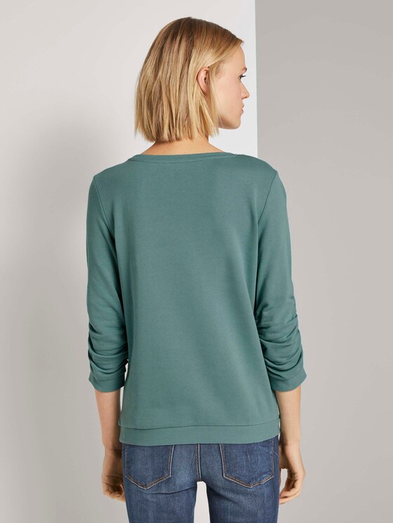 Print-Sweatshirt mit 3/4-Arm - Frauen - Mineral Stone Blue Print-Sweatshirt mit 3/4-Arm - Frauen - Mineral Stone Blue - 2 - TOM TAILOR Denim