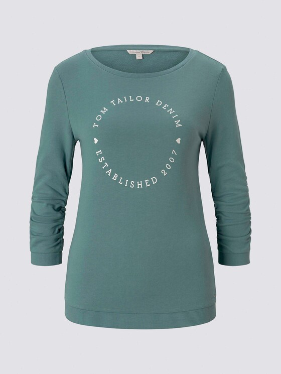 Print-Sweatshirt mit 3/4-Arm - Frauen - Mineral Stone Blue Print-Sweatshirt mit 3/4-Arm - Frauen - Mineral Stone Blue - 7 - TOM TAILOR Denim