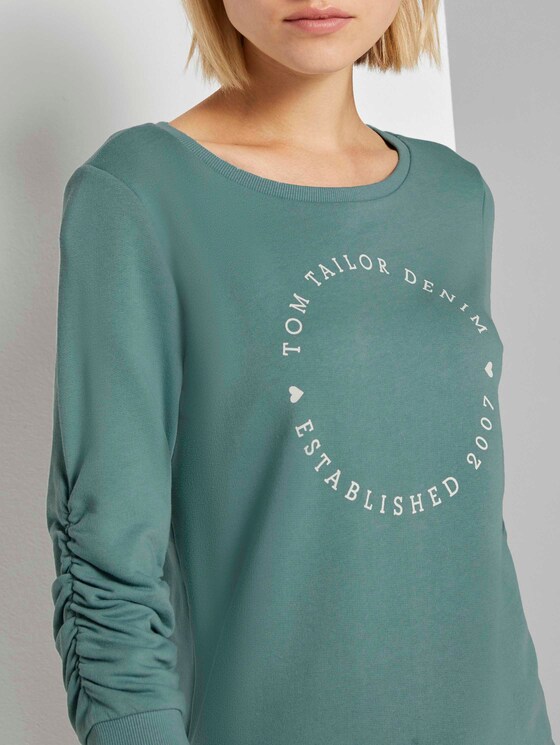 Print-Sweatshirt mit 3/4-Arm - Frauen - Mineral Stone Blue Print-Sweatshirt mit 3/4-Arm - Frauen - Mineral Stone Blue - 9 - TOM TAILOR Denim