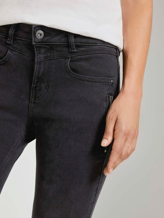 Extra Skinny Jona Biker-Jeans mit Reißverschlussdetails - Frauen - used dark stone black denim Extra Skinny Jona Biker-Jeans mit Reißverschlussdetails - Frauen - used dark stone black denim - 10 - TOM TAILOR Denim