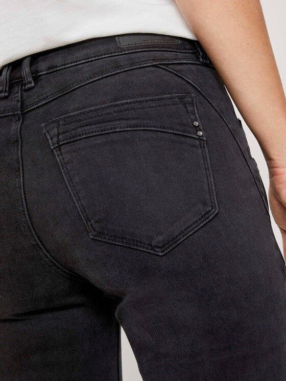 Extra Skinny Jona Biker-Jeans mit Reißverschlussdetails - Frauen - used dark stone black denim Extra Skinny Jona Biker-Jeans mit Reißverschlussdetails - Frauen - used dark stone black denim - 9 - TOM TAILOR Denim