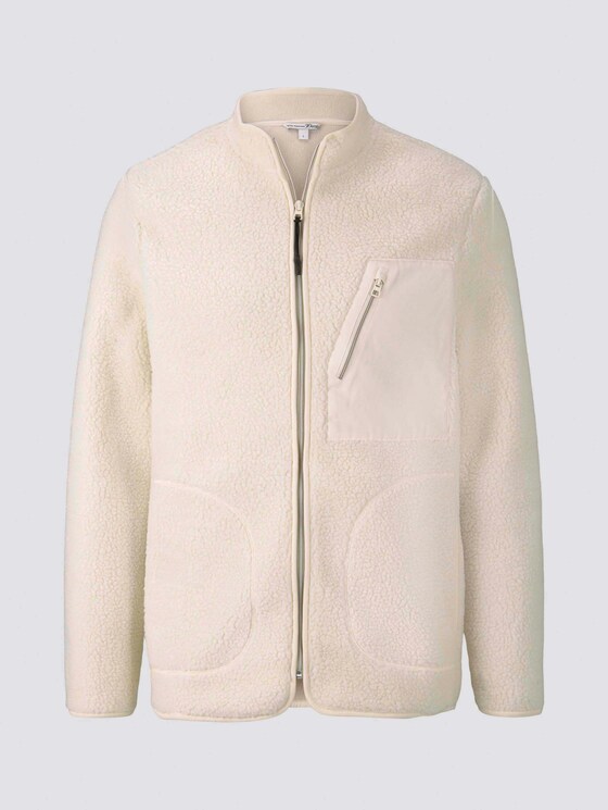 Teddy-Jacke mit Stehkragen - Männer - smoke white Teddy-Jacke mit Stehkragen - Männer - smoke white - 7 - TOM TAILOR Denim
