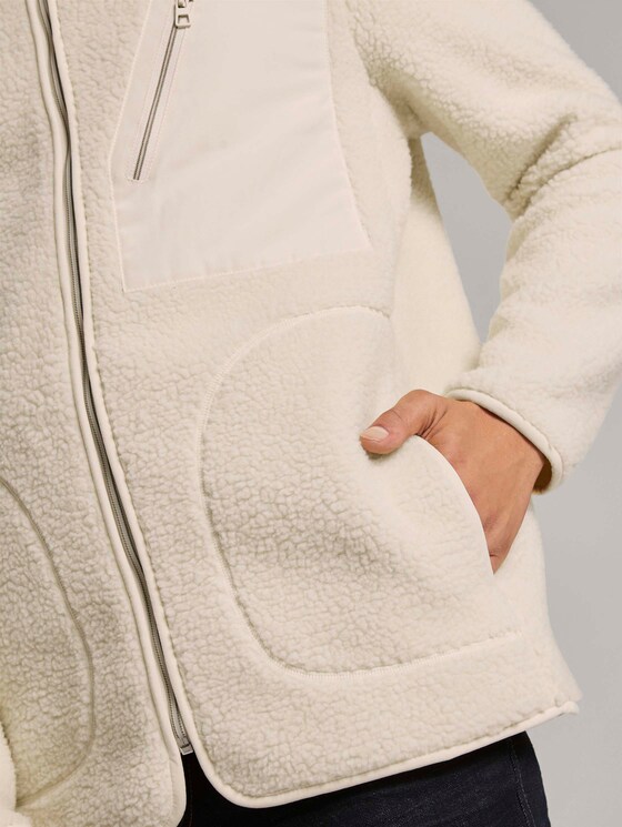 Teddy-Jacke mit Stehkragen - Männer - smoke white Teddy-Jacke mit Stehkragen - Männer - smoke white - 9 - TOM TAILOR Denim