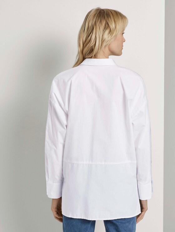 Hemdbluse mit Knopfleistendetail am Ärmel - Frauen - White Hemdbluse mit Knopfleistendetail am Ärmel - Frauen - White - 2 - Mine to five