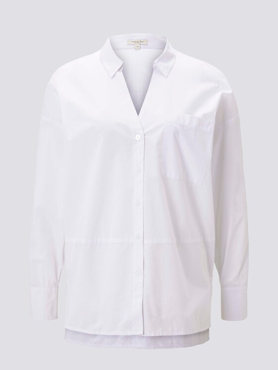 Hemdbluse mit Knopfleistendetail am Ärmel - Frauen - White Hemdbluse mit Knopfleistendetail am Ärmel - Frauen - White - 7 - Mine to five